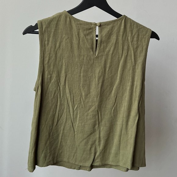 NWT Women's Linen Muscle Tee - Eye to Eye | Size Small - Picture 8 of 11